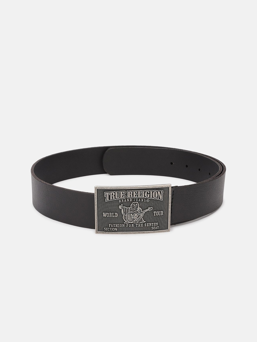 

True Religion Men Leather Belt, Black