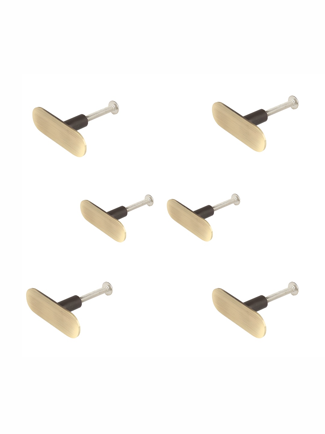 

Indianshelf 6-Pcs Black Glossy Steel Oval Knobs, Bronze