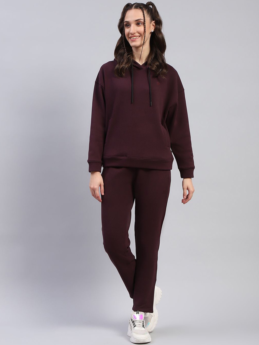 

rock.it Women Hooded Neck Long Sleeves Tracksuits, Maroon