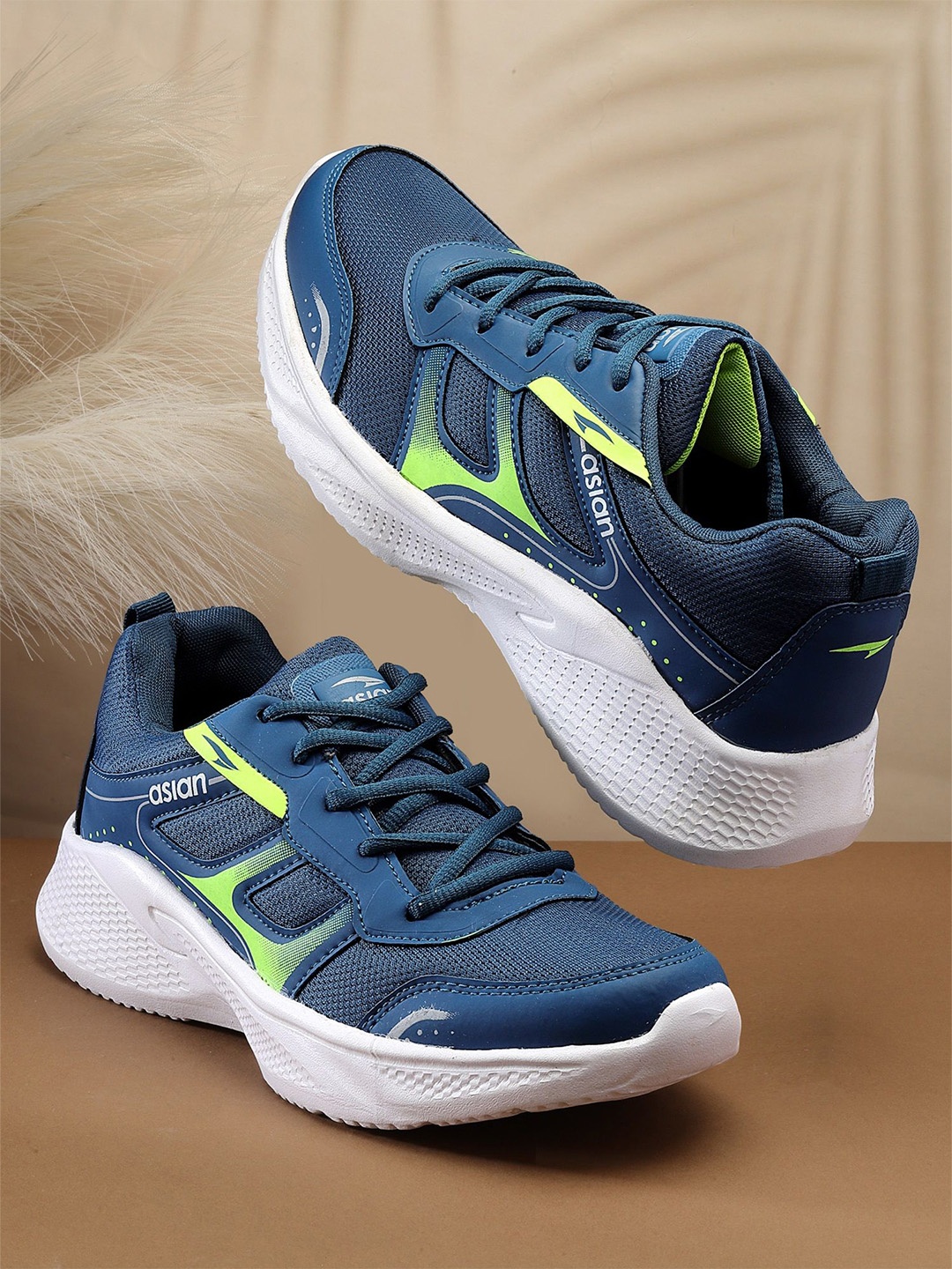 

ASIAN Men Mesh Running Non-Marking Shoes, Blue