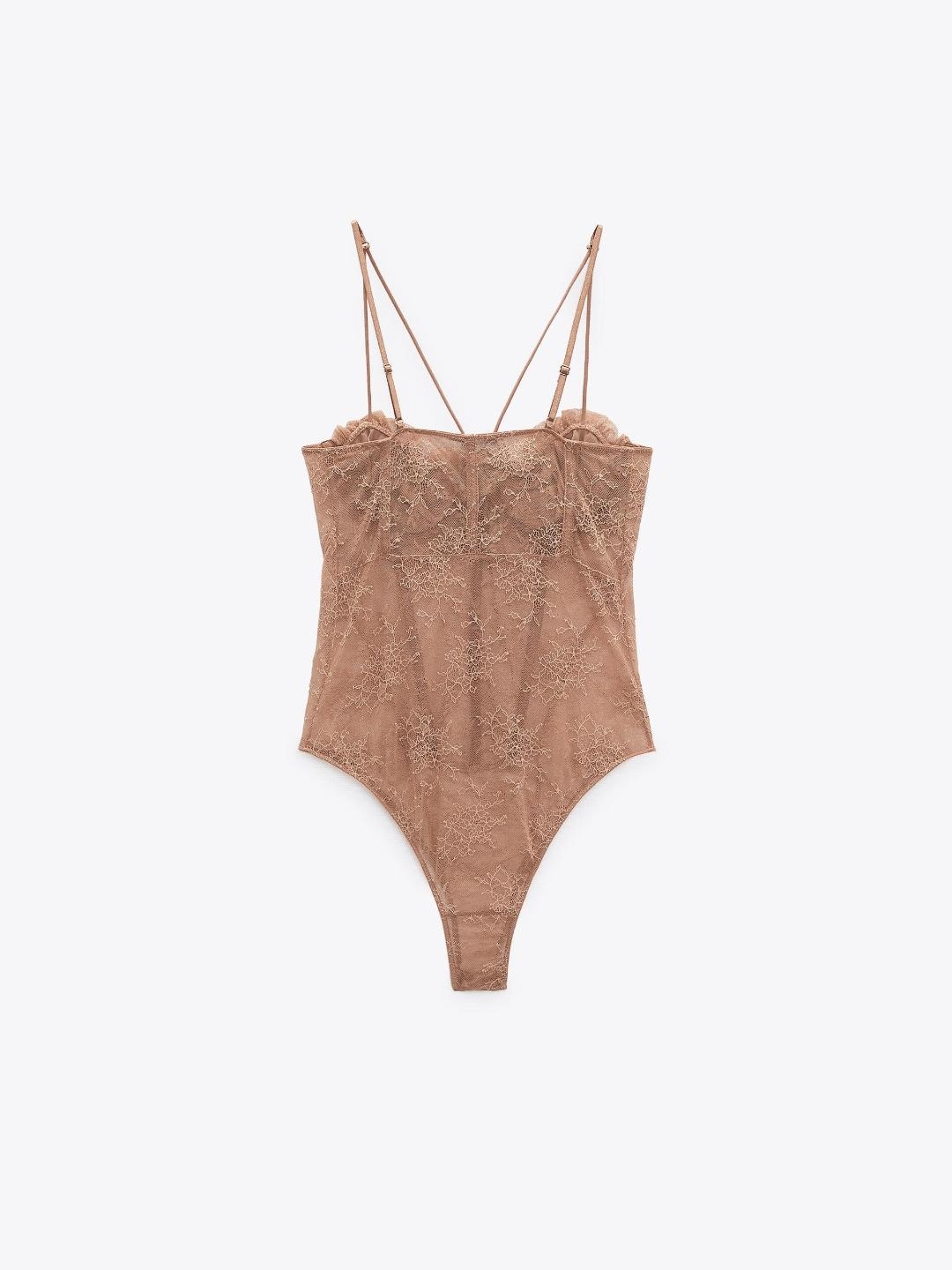 

ZARA Women Pink Bodysuit