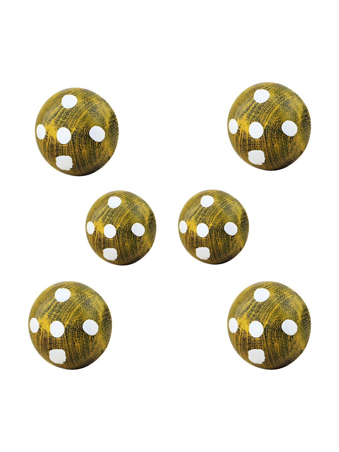 

Indianshelf 6Pcs Printed Wooden Knobs, Gold