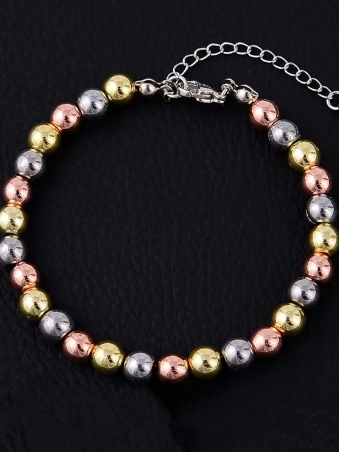 

V FASHION JEWELLERY Statement Beaded Necklace, Peach