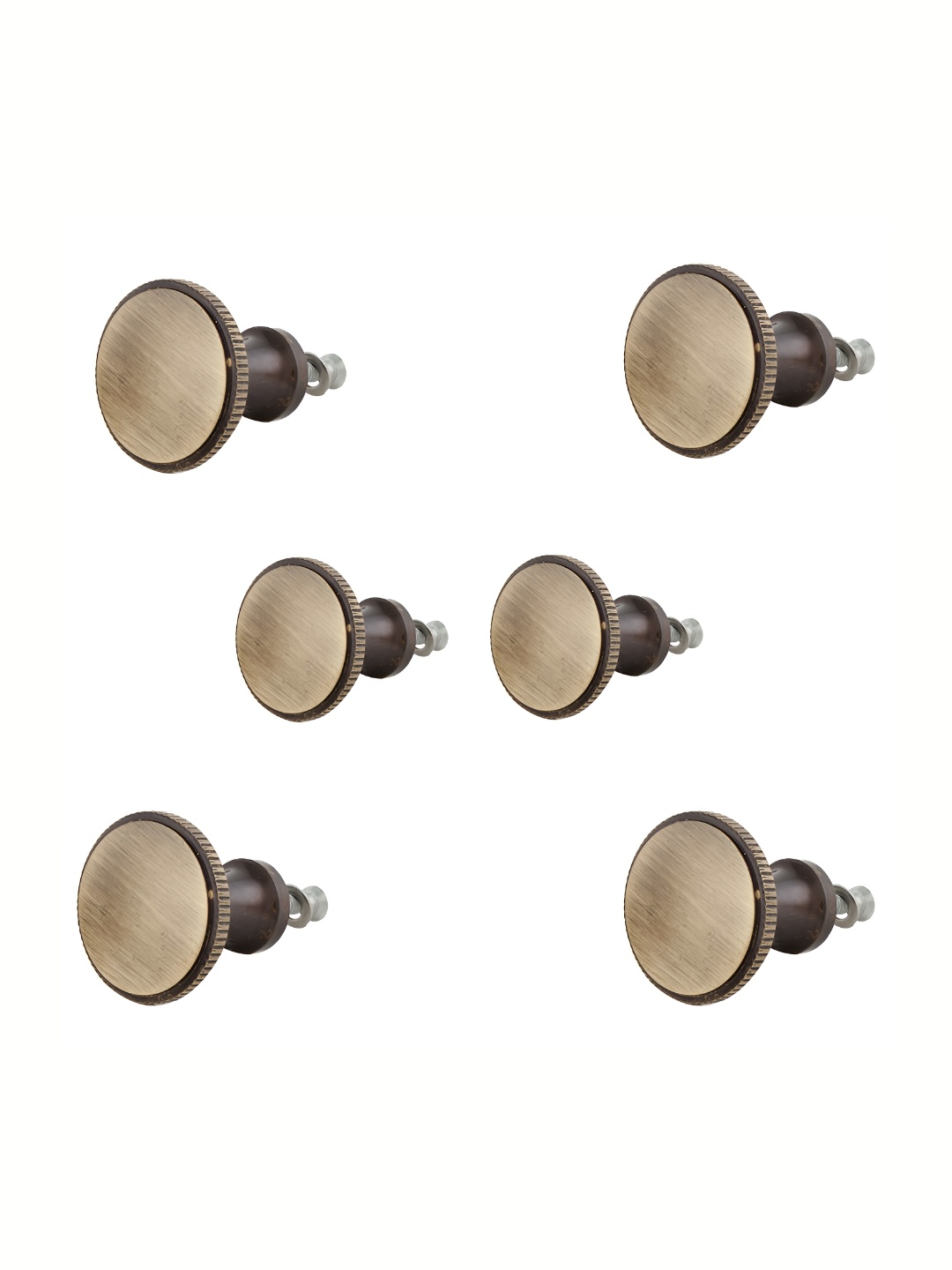 

Indianshelf 6Pcs Bronze Textured Round Knobs