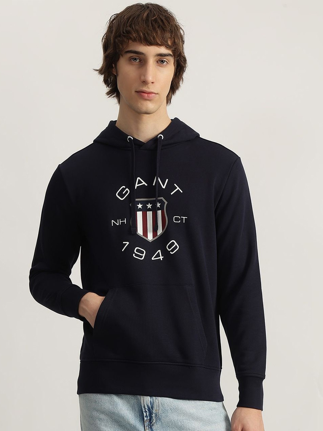 

GANT Men Graphic Printed Cotton Sweatshirt, Black