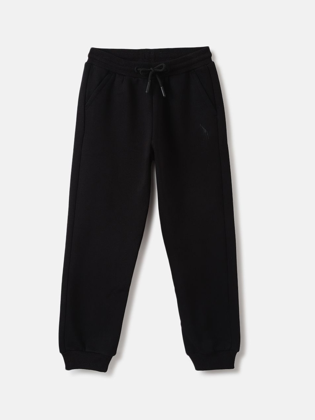 

Blue Giraffe Boys Cotton Mid-Rise Joggers, Black