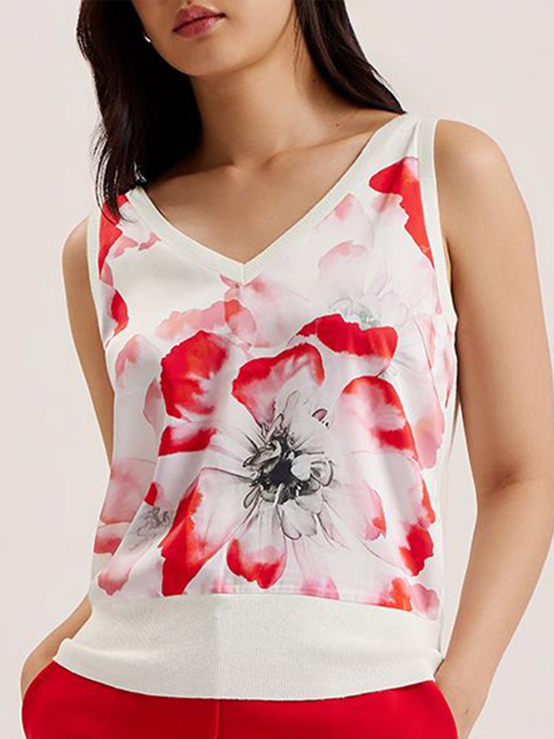 

Ted Baker Women Floral Printed Tank Top, Cream