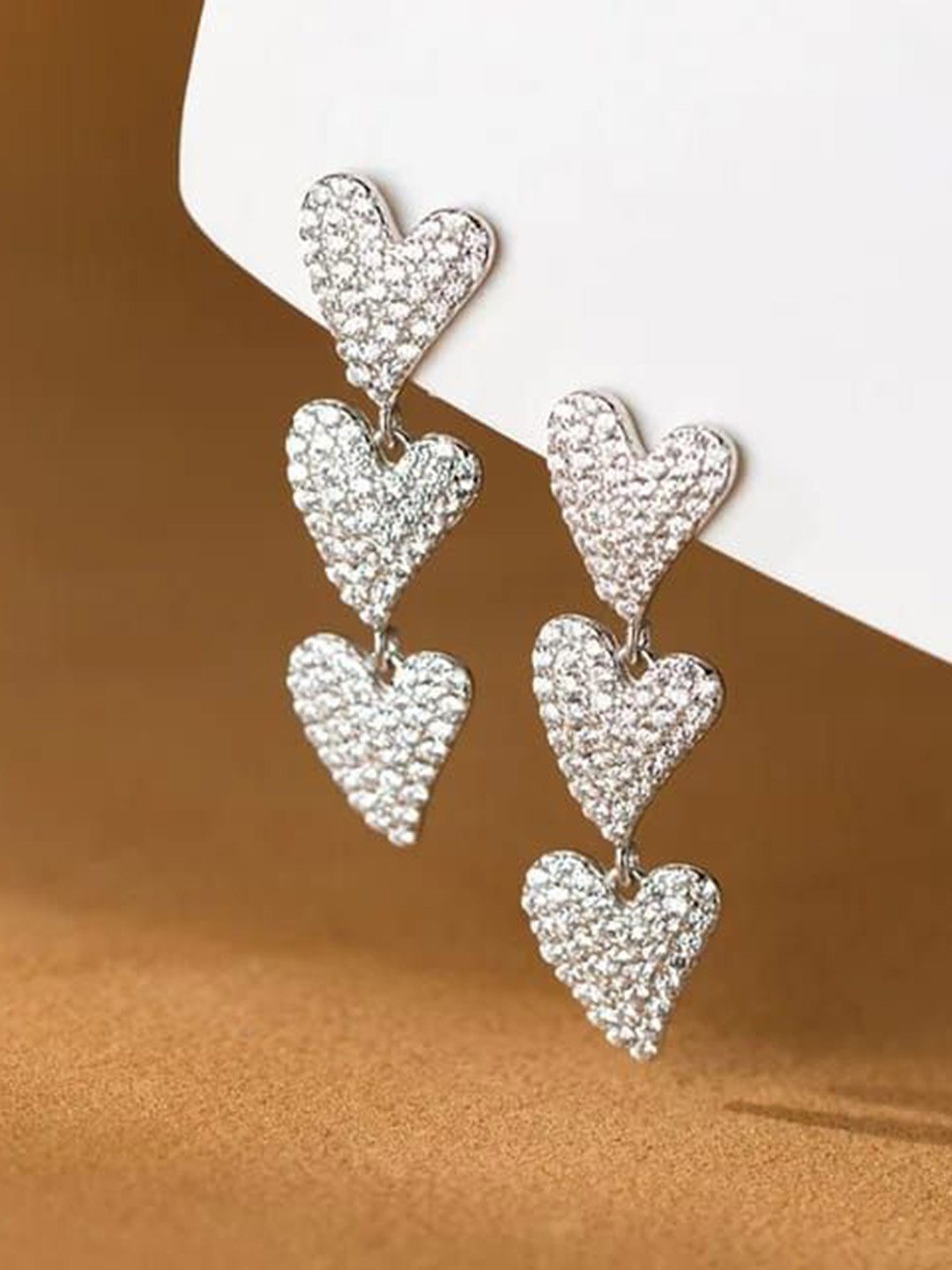 

YU FASHIONS Geometric Drop Earrings, Silver