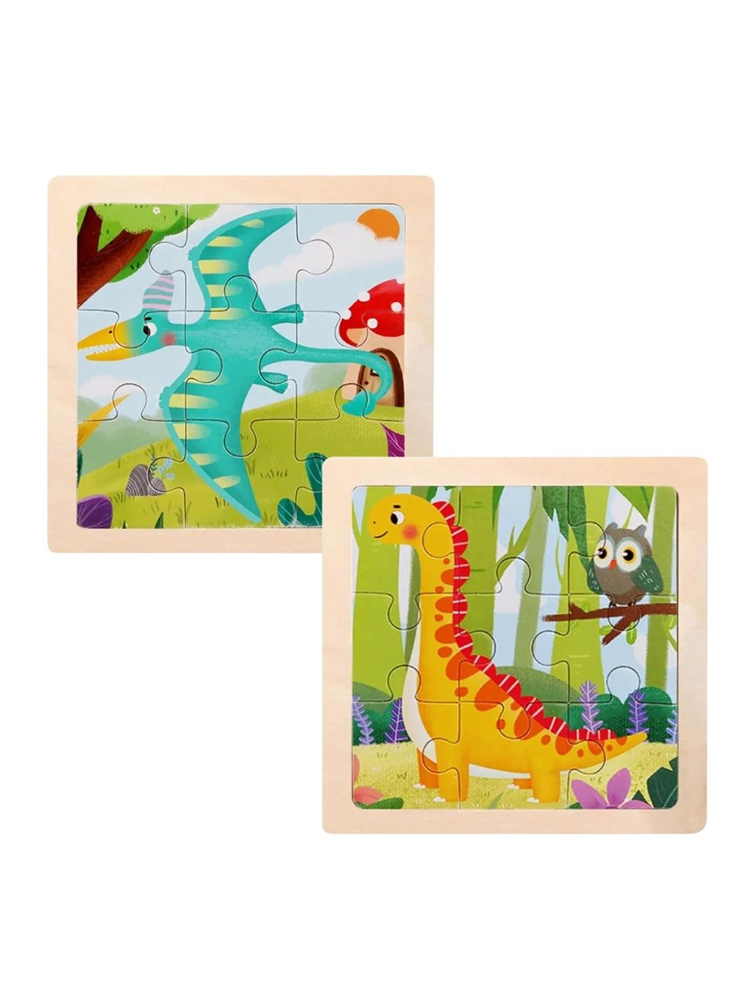 

BAESD Set of 2 BPA Free Puzzles Toy Learning and Development Toys, Green