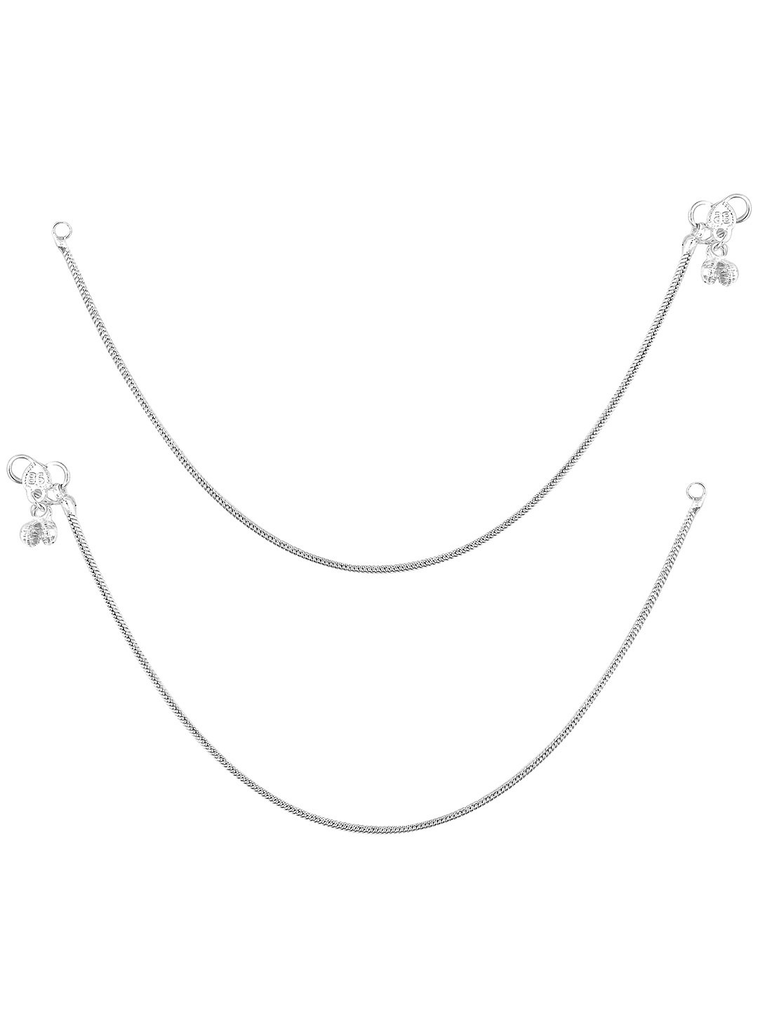 

Heer Collection Silver-Plated Anklets