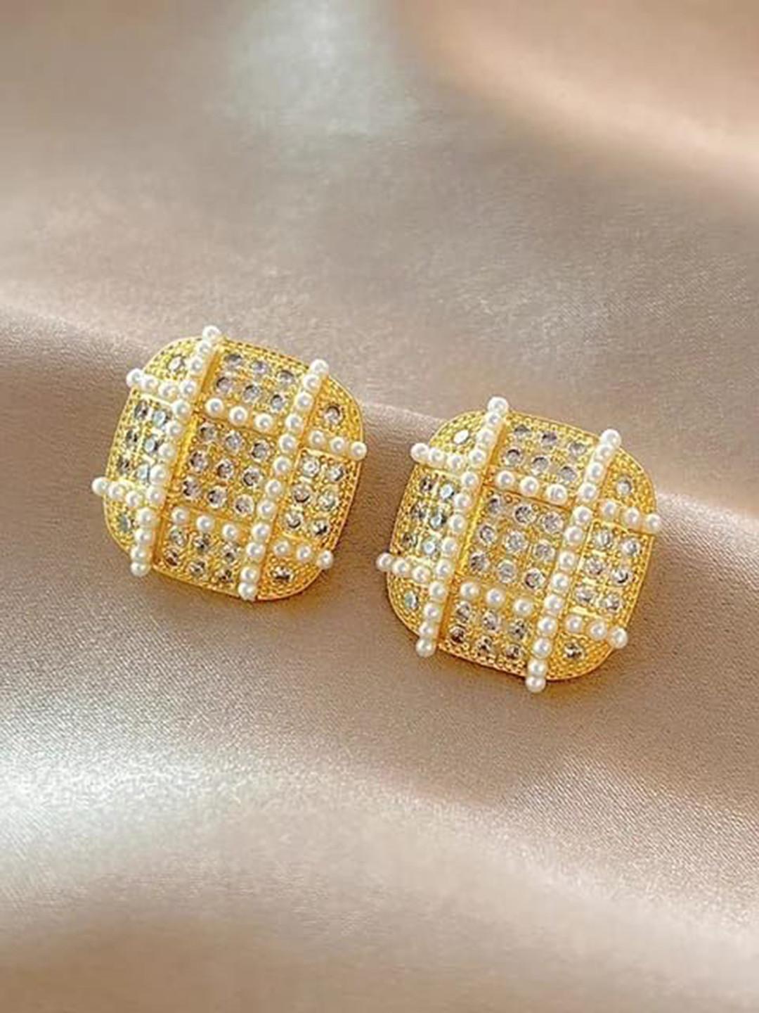 

YU FASHIONS Geometric Drop Earrings, Gold