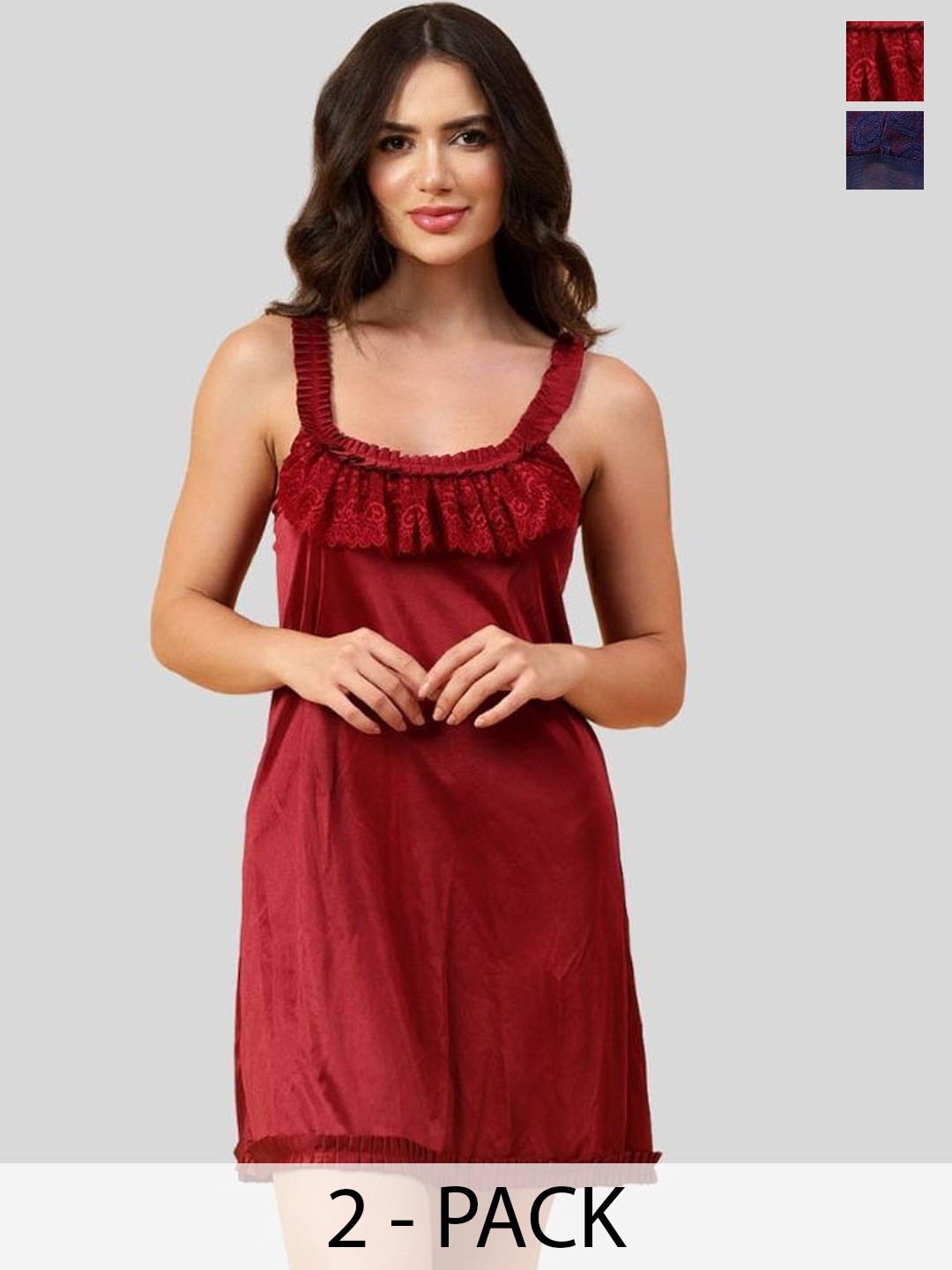 

Velvi FIGURE Pack Of 2 Baby Doll, Maroon