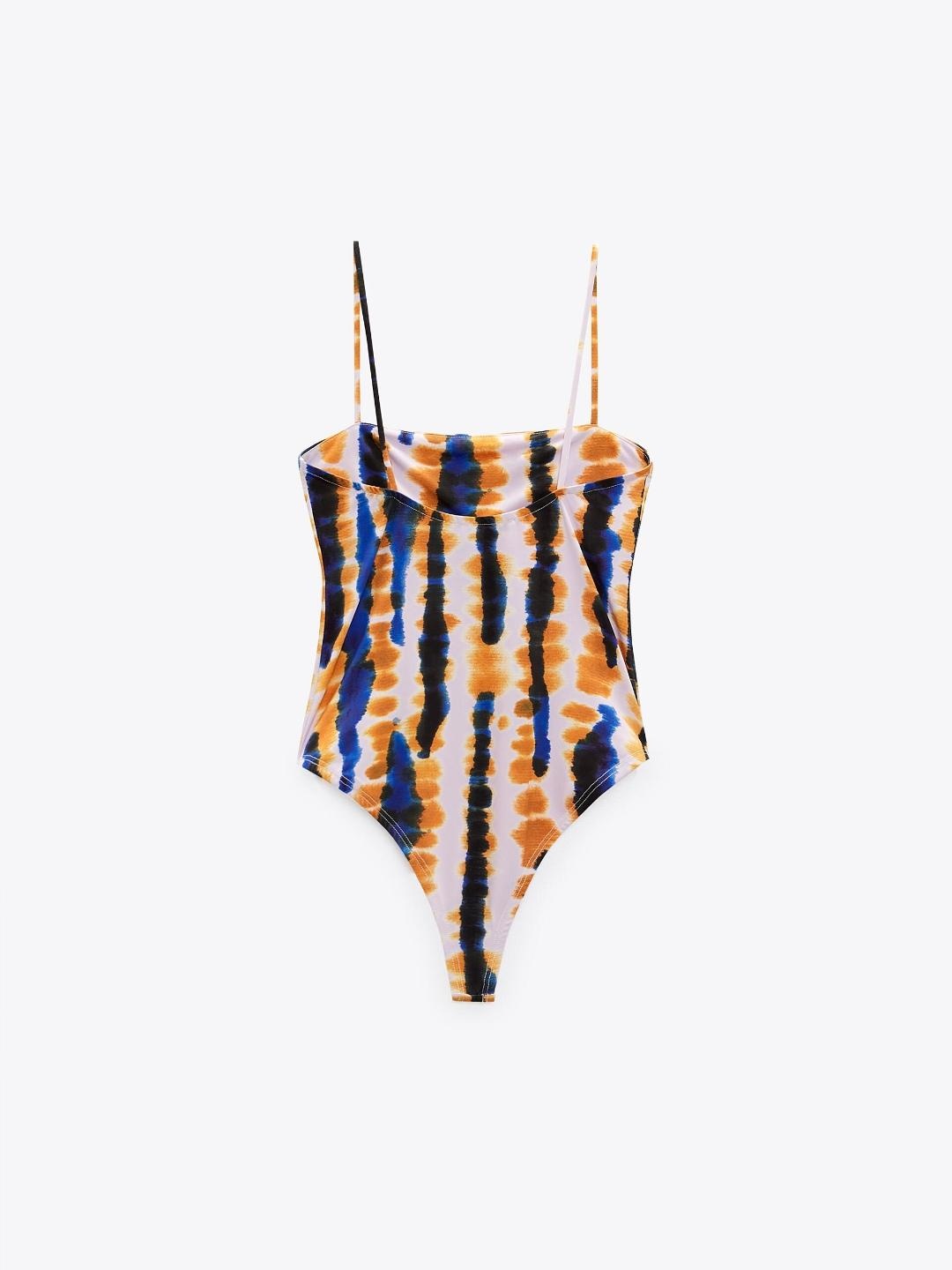 

ZARA Women Orange Bodysuit