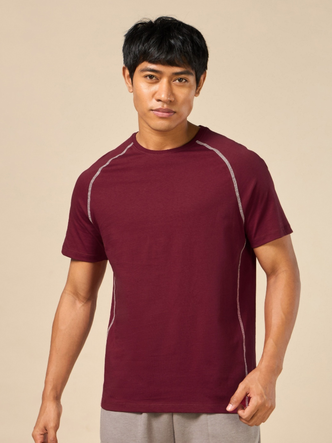 

CULT Crew Neck Bio Finish Essential Training Sports T-shirt, Maroon