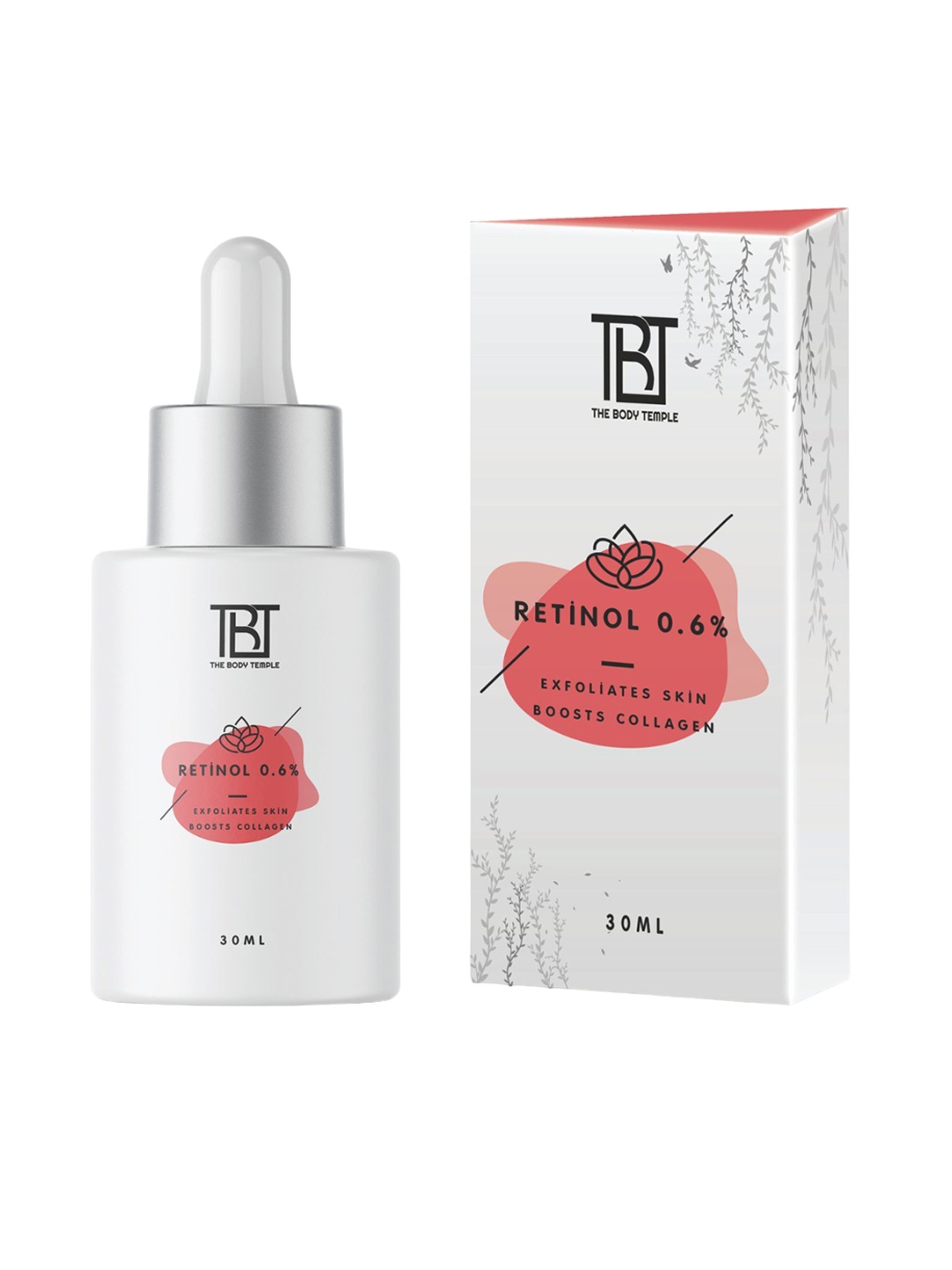 

The Body Temple 0.6% Retinol Anti-Aging Night Face Serum- 30 ml, White
