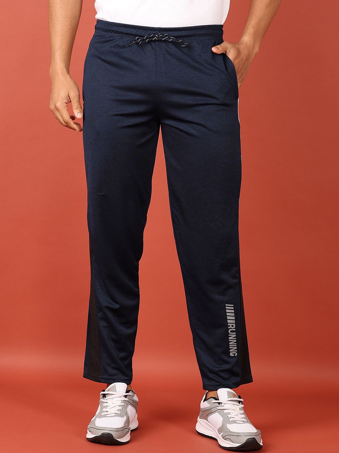 

V-Mart Men Mid Rise Track Pants, Blue