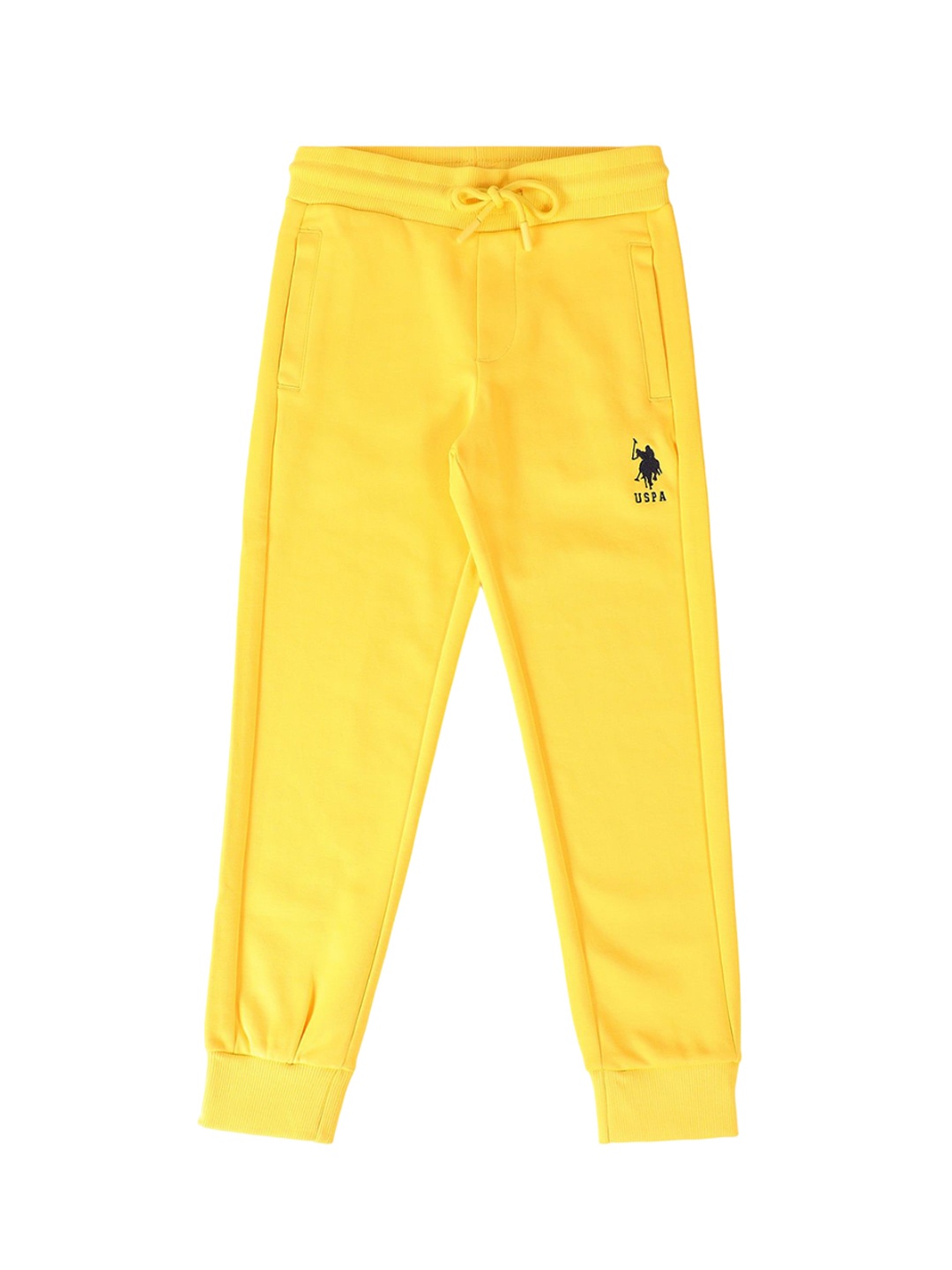 

U.S. Polo Assn. Kids Boys Mid-Rise Cotton Joggers, Yellow