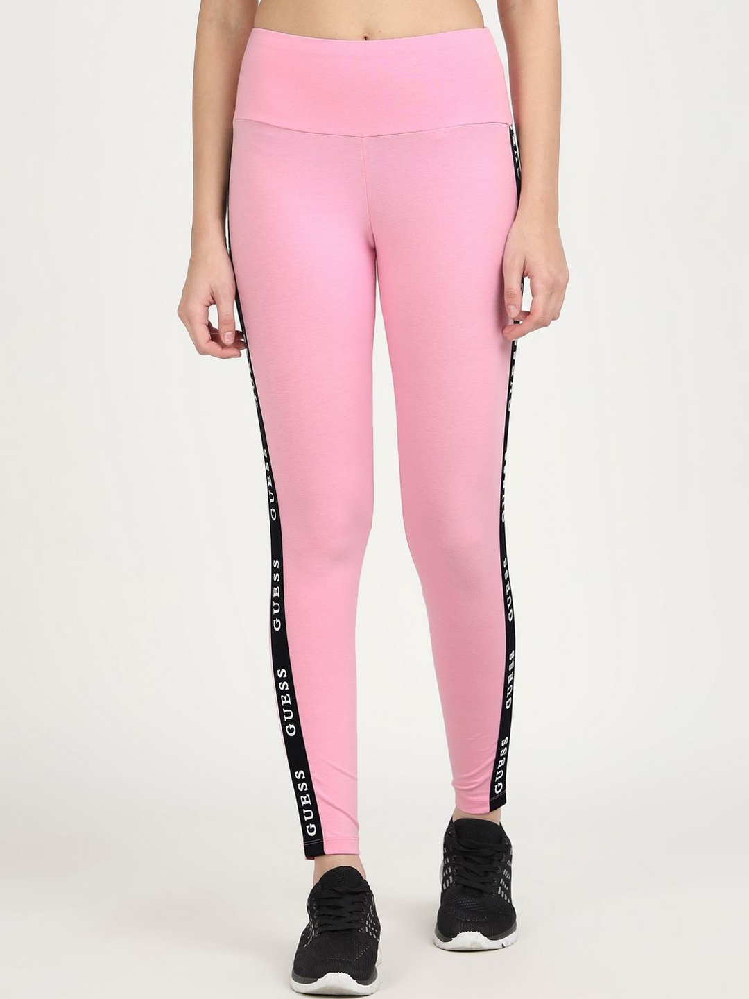 

GUESS Women High Rise Sports Tights, Pink