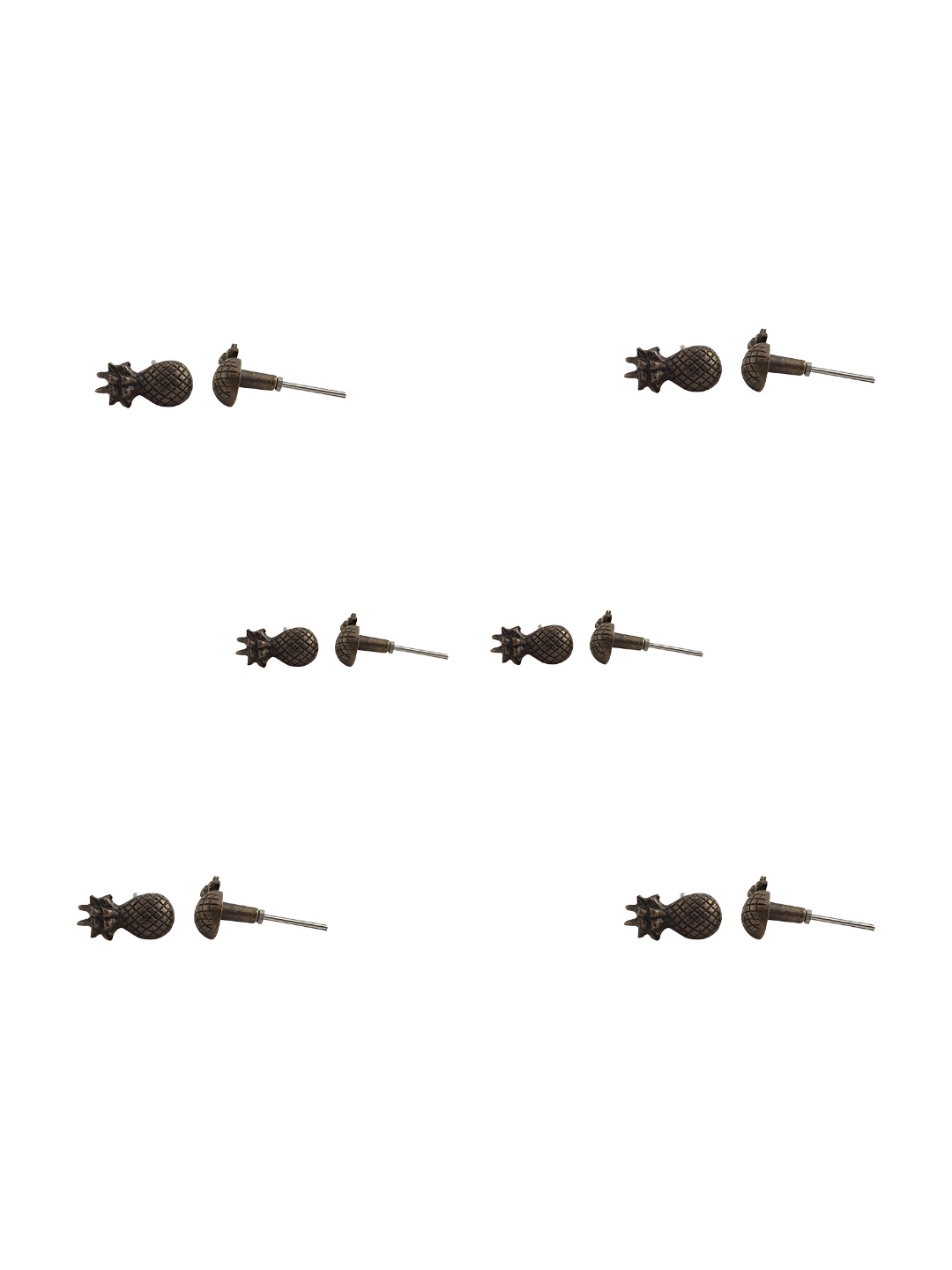 

Indianshelf 6Pcs Bronze Textured Pineapple Knobs