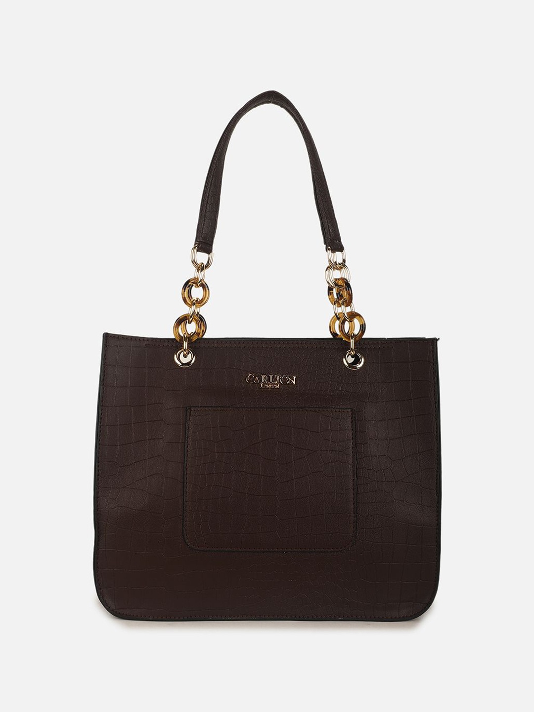 

Carlton London Women Textured Structured Shoulder Bag, Burgundy