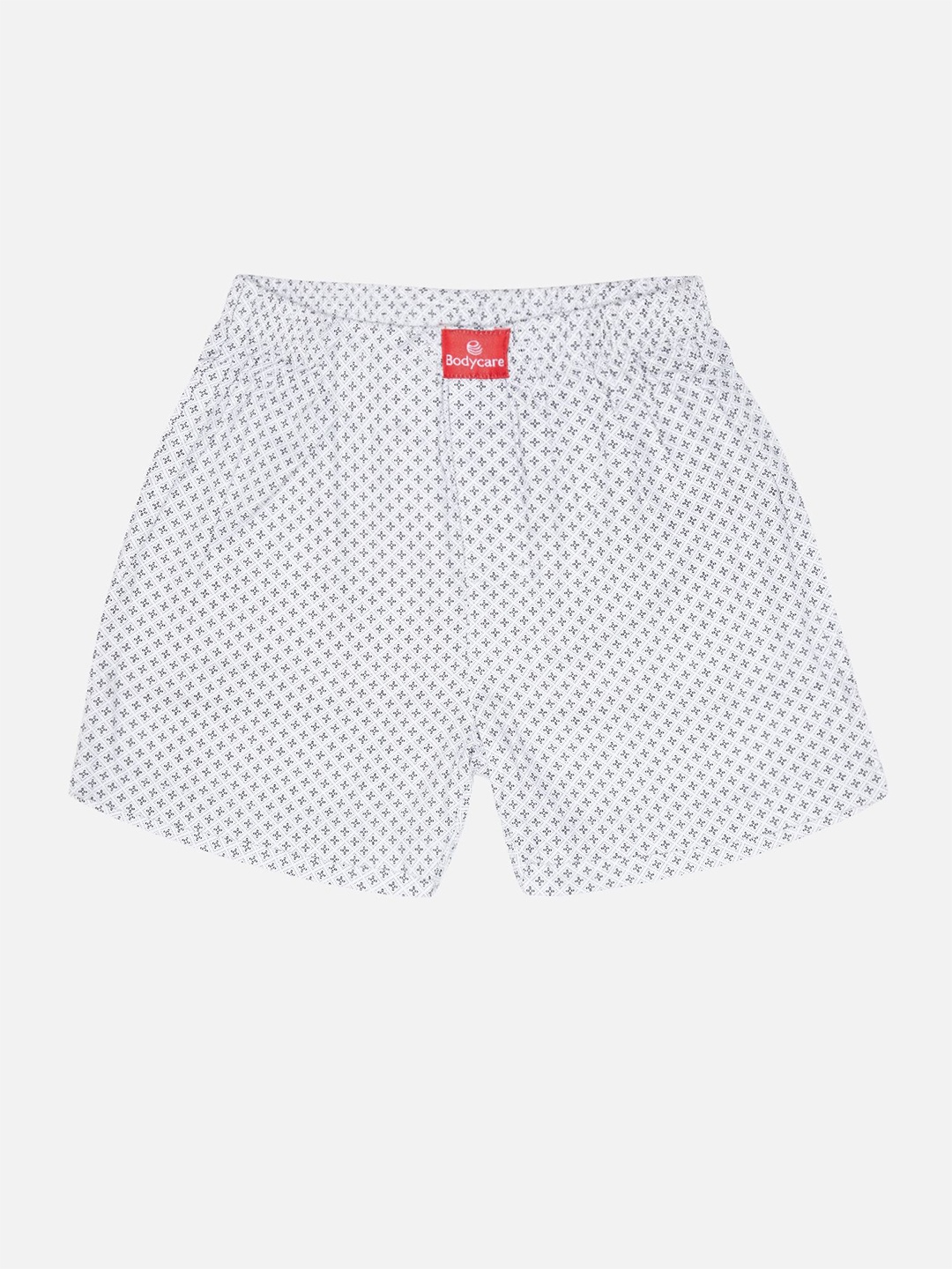 

Bodycare Kids Boys Geometric Printed Cotton Shorts, White