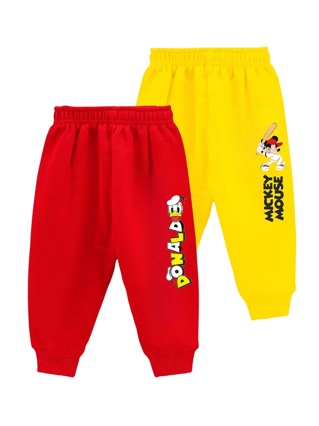 

FRENCH KLEIDER Infants Boys Pack Of 2 Printed Cotton Joggers, Red