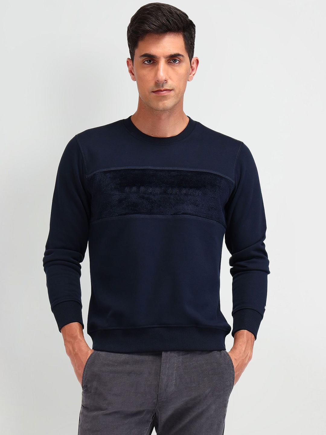 

Arrow Sport Men Printed Long Sleeves Sweatshirt, Blue