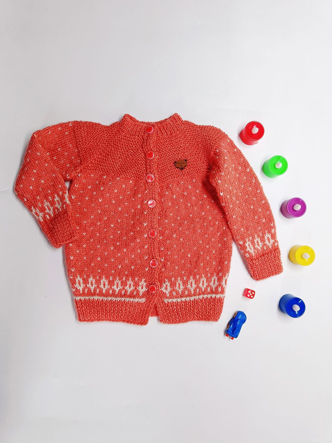 

ShilpShakti Kids Full Sleeves Cardigan, Orange