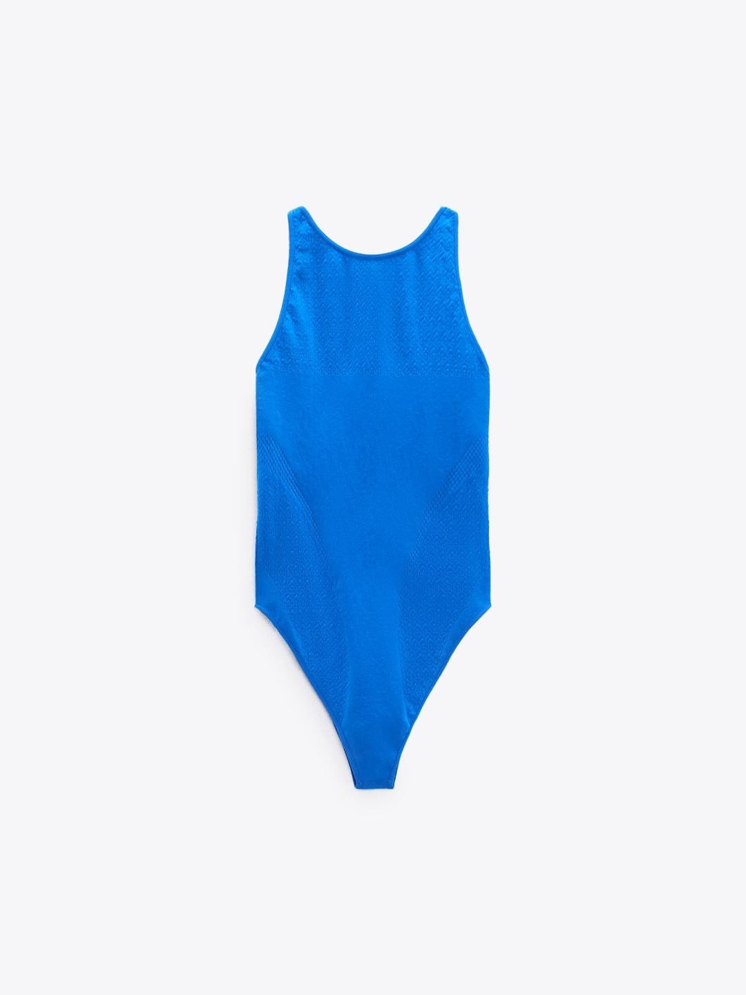 

ZARA Women Blue Bodysuit