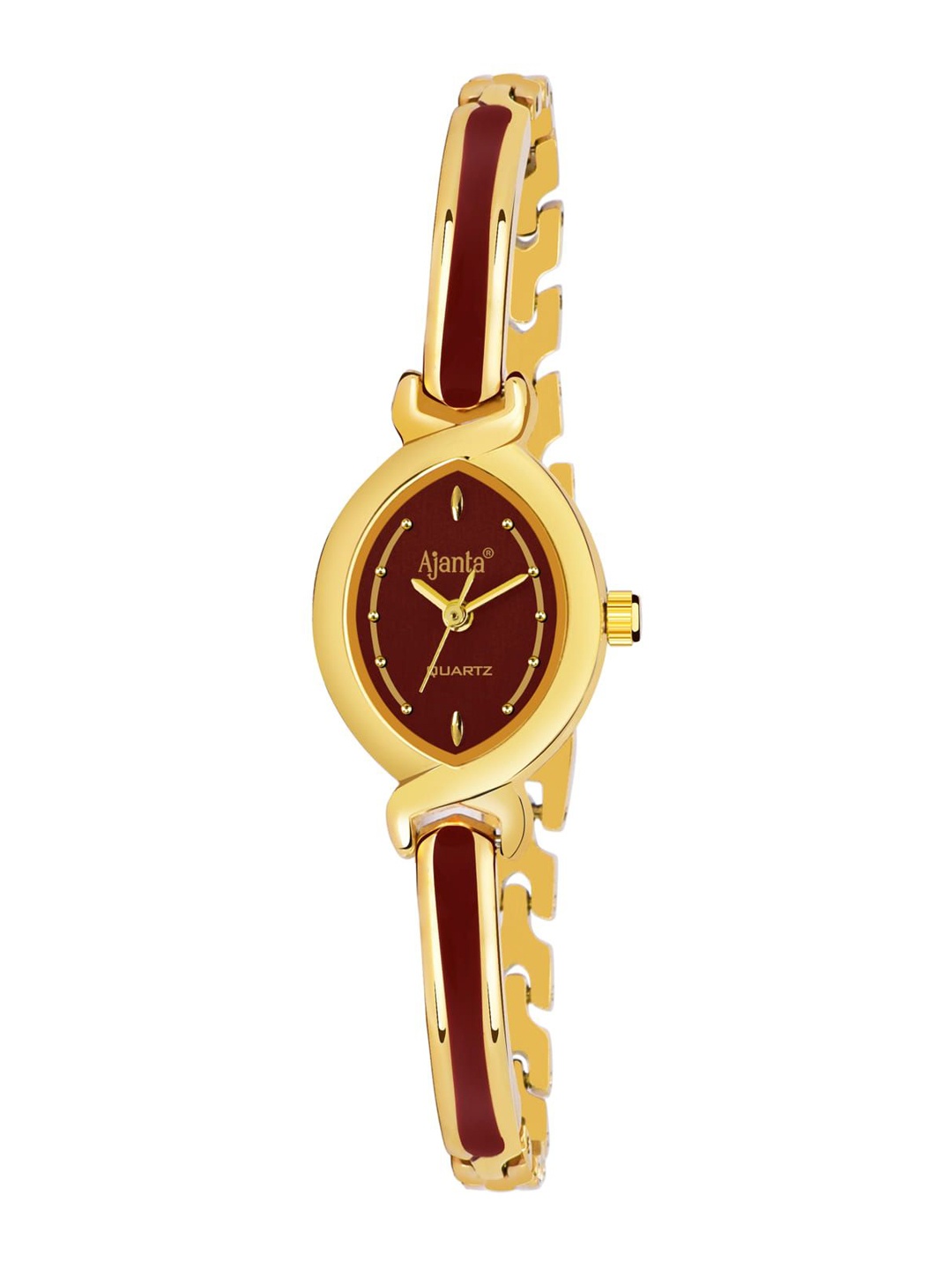 

Ajanta Quartz Women Dial & Stainless Steel Straps Analogue Watch AWC401MRL 2, Gold