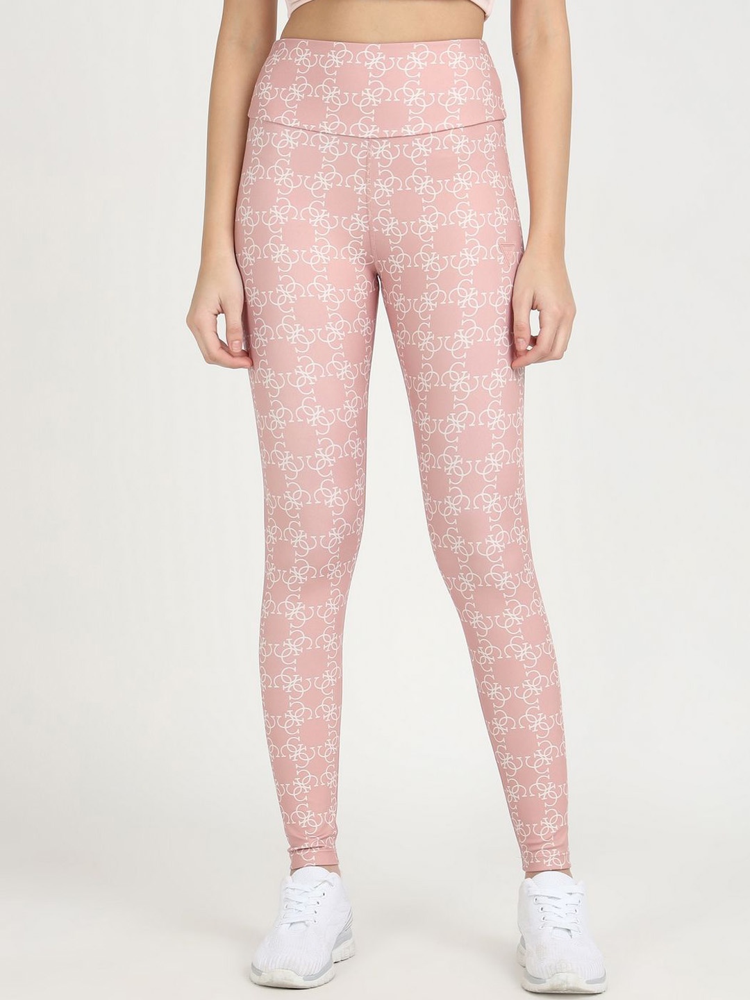 

GUESS Women Printed Ankle Length Leggings, Pink