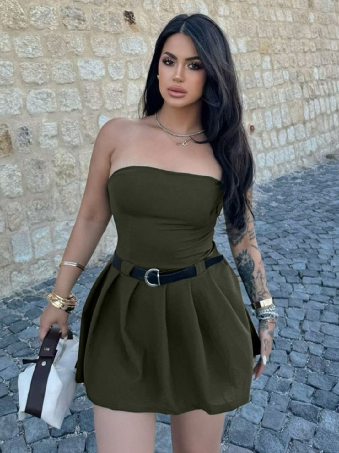

StyleCast Women Fit & Flare Sleeveless Dress, Green