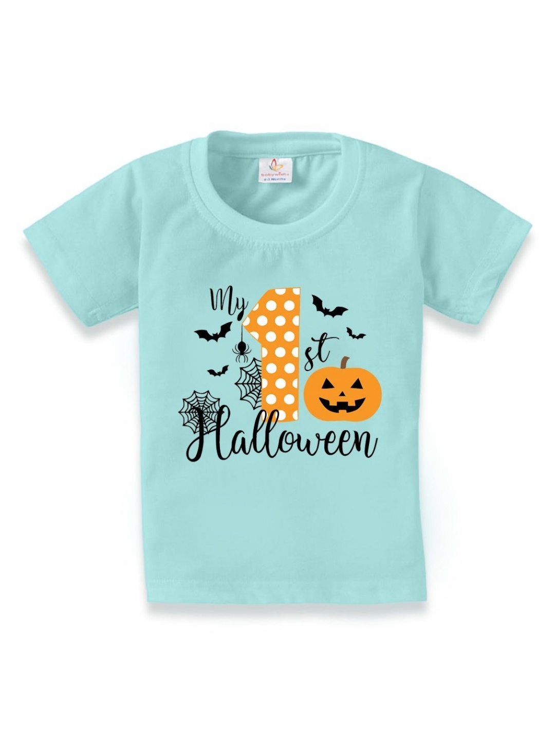 

Babywish Unisex Kids Graphic Printed Round Neck Cotton T-shirt, Sea green