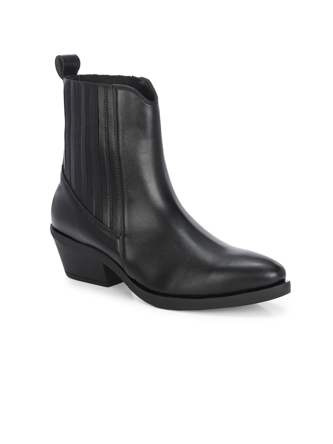 

GARDIN Women Block Heeled Chelsea Boots, Black