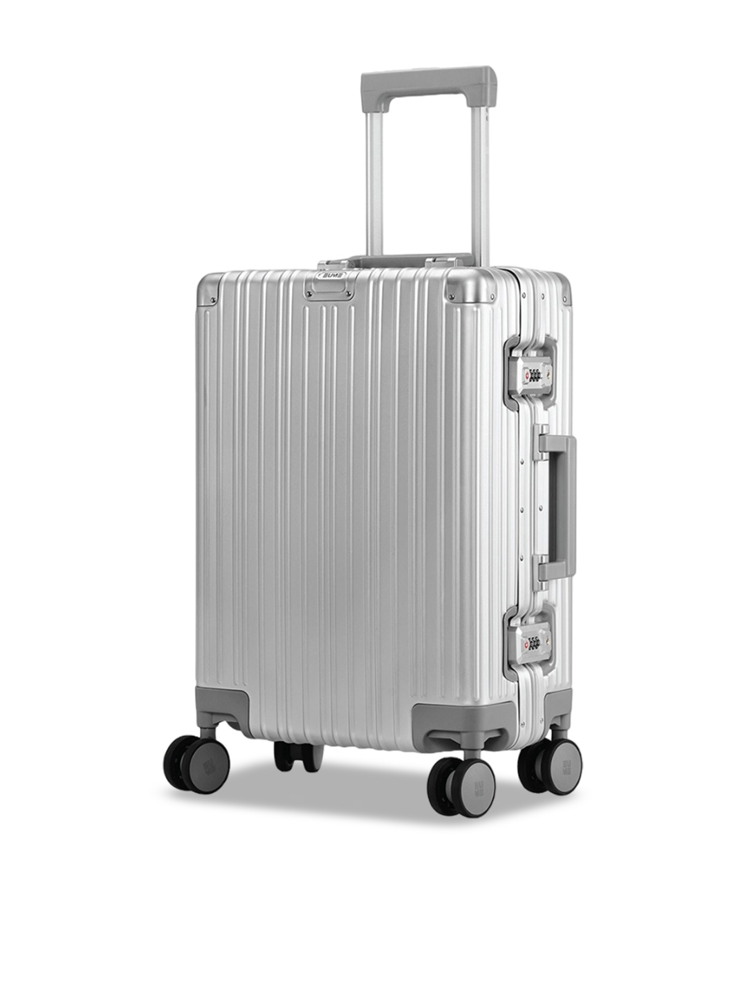 

EUME Hard Sided Aluminium Cabin Luggage Trolley Bag, Silver