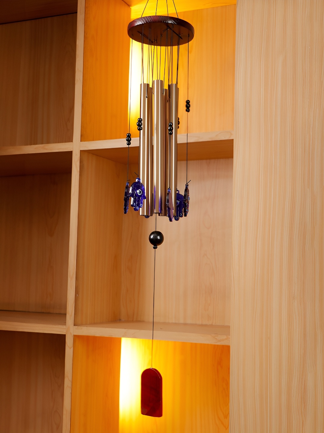 

Archies Brown & Blue Metal Evil Eye Talisman Wind chime