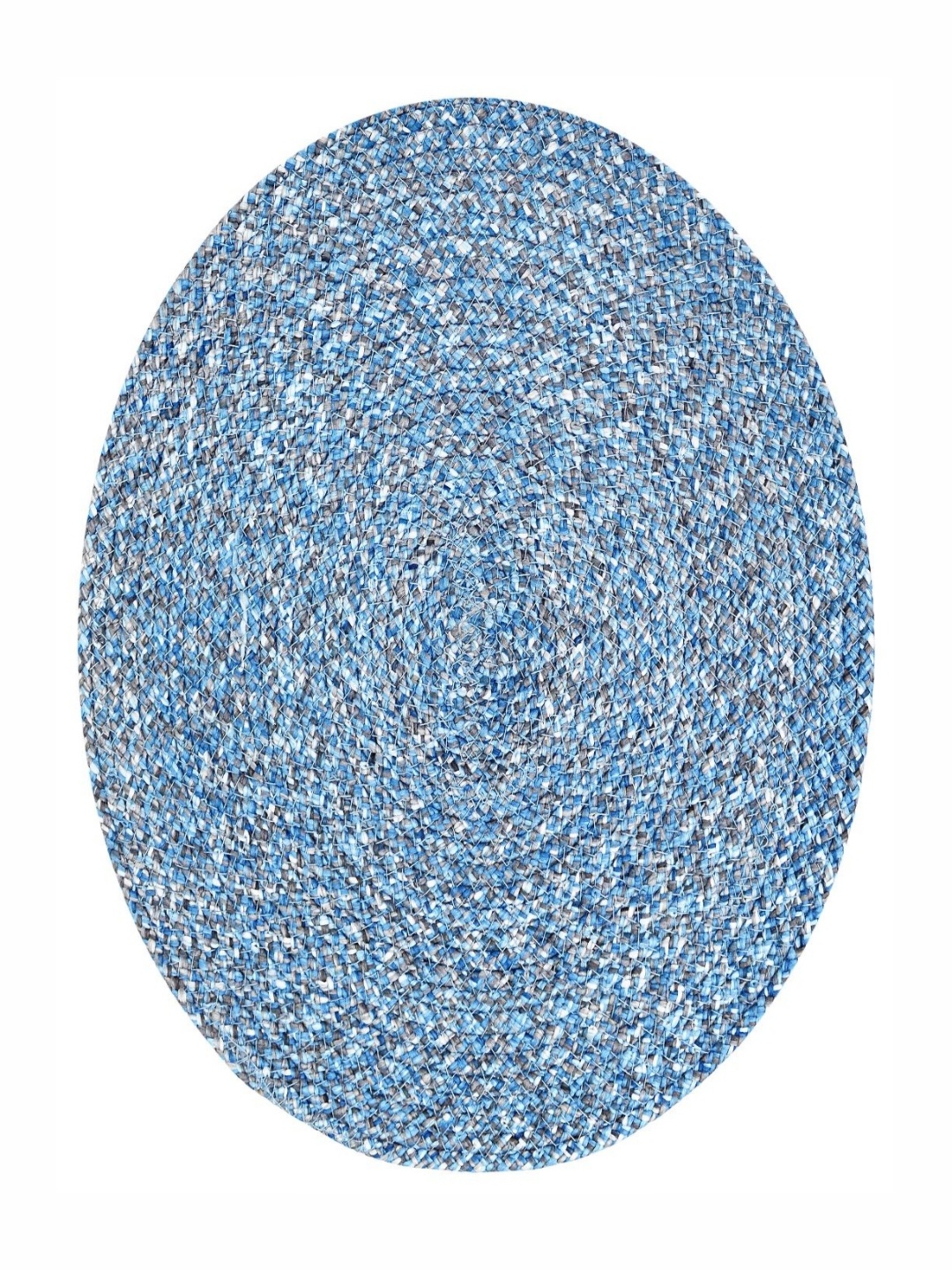 

LADLI JEE 2-Pcs Blue & White Textured Round Table Placemats