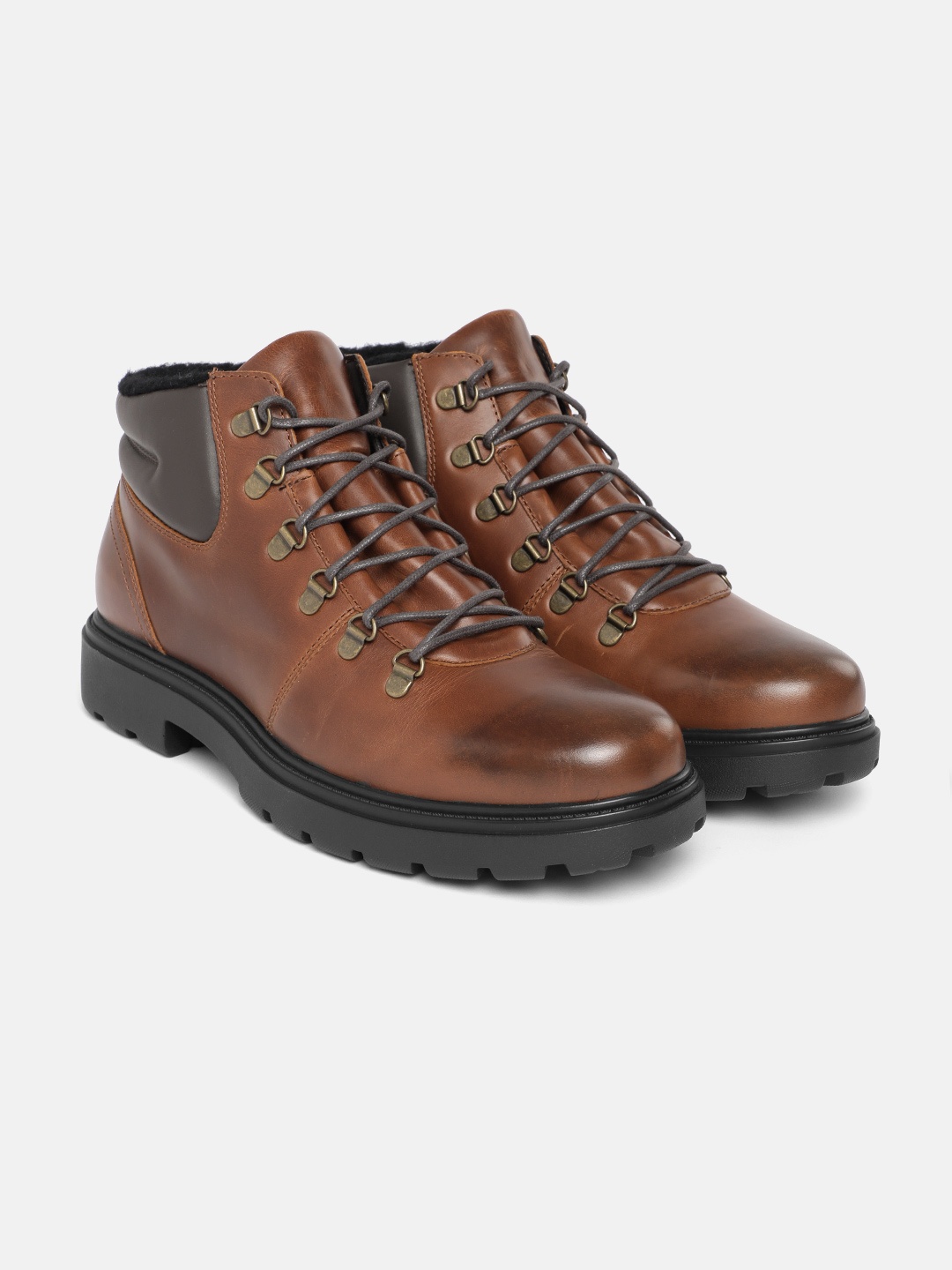 

Geox Men U Spherica EC7 E Leather Mid-Top Boots, Brown