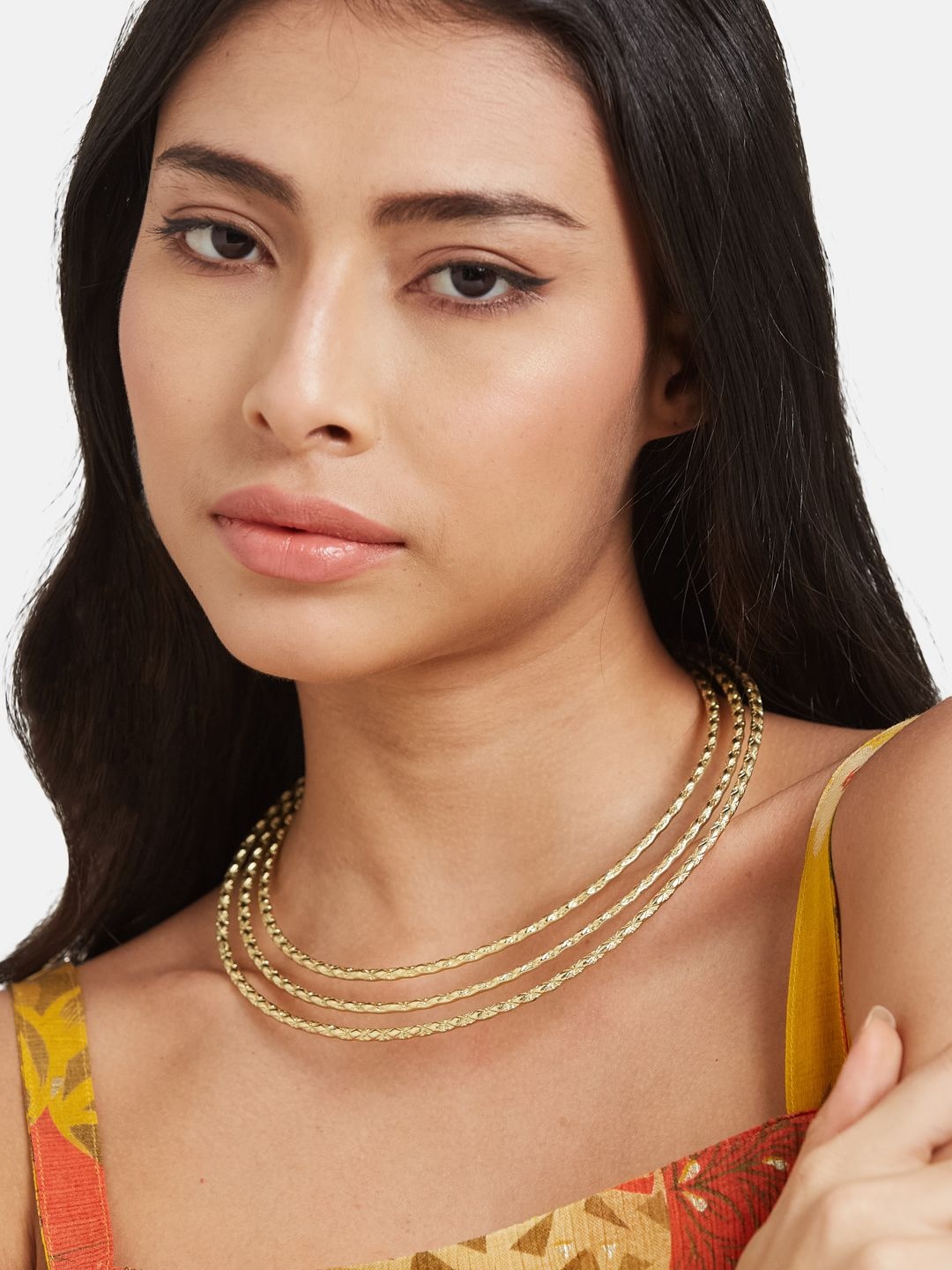 

ATIBELLE Gold-Plated Layered Necklace