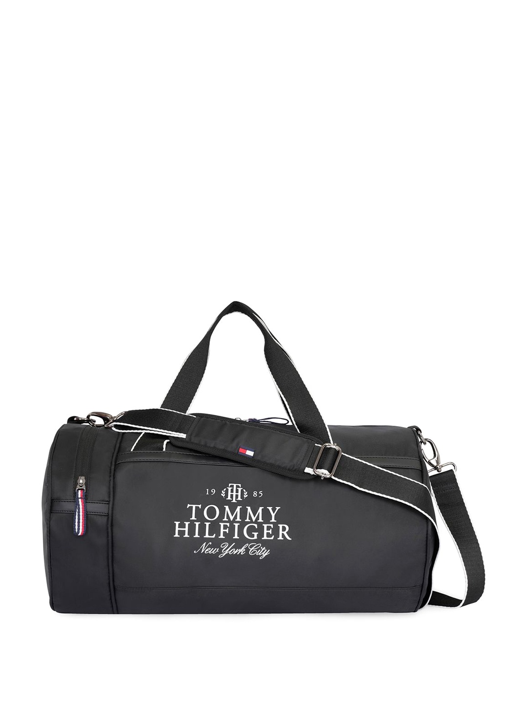 

Tommy Hilfiger Unisex Deming Medium Sports or Gym Duffel Bag, Black