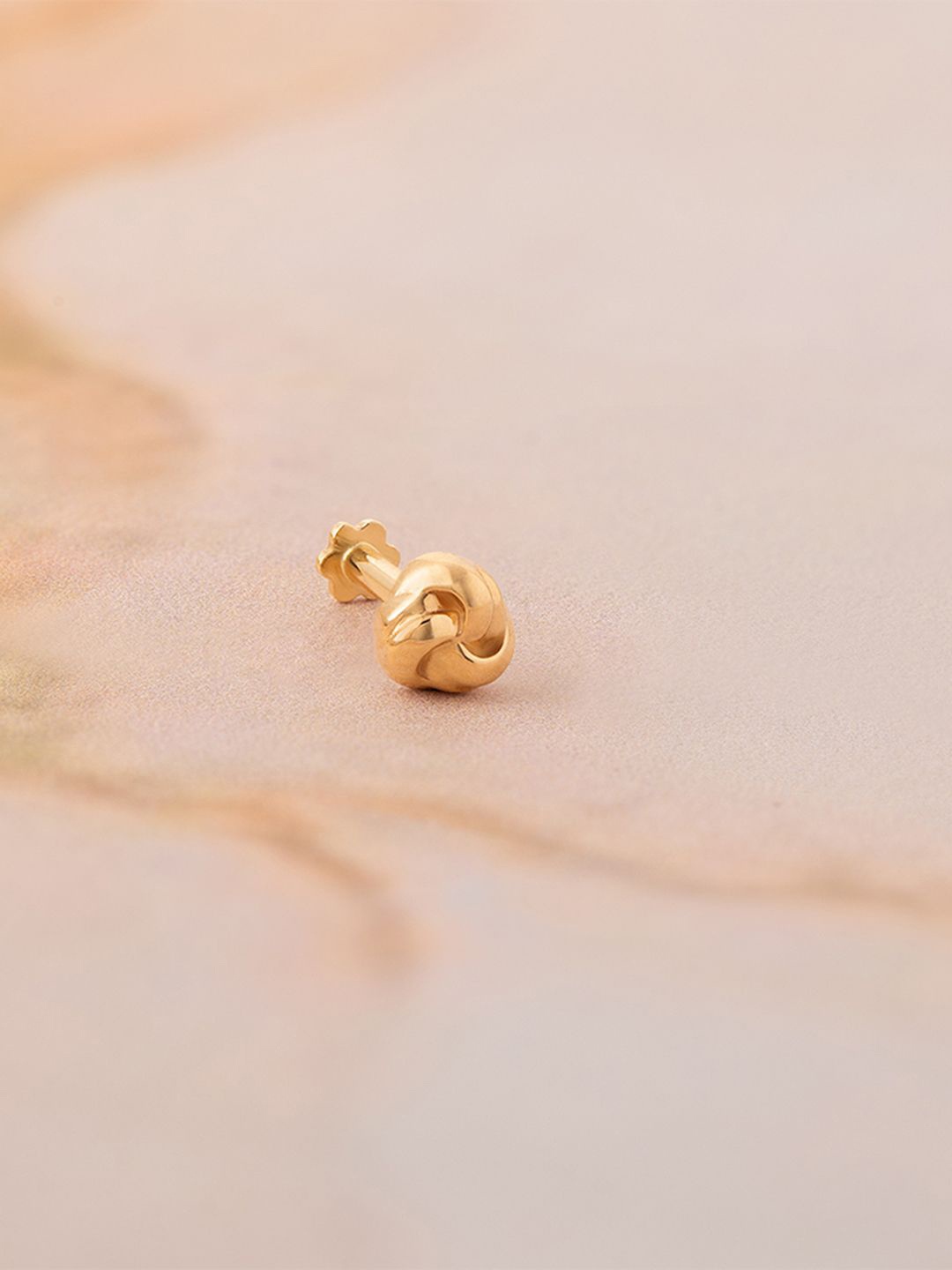 

Mia by Tanishq 14KT Classic Elegance Gold Nosepin - 0.51 g, Yellow