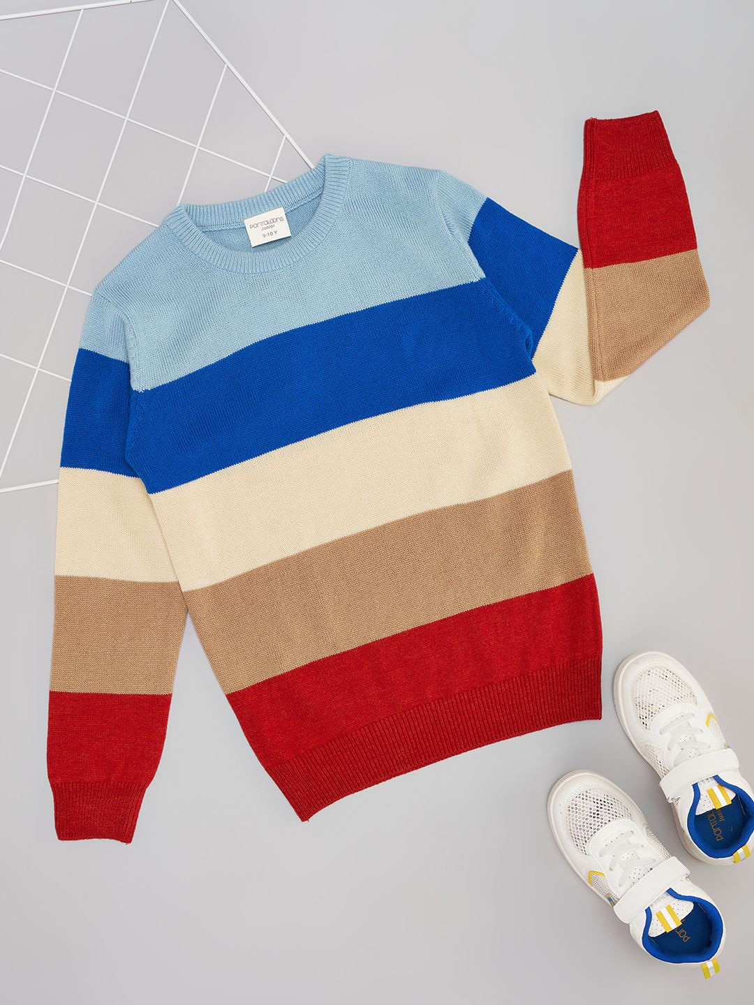 

Pantaloons Junior Boys Colourblocked Pullover, Blue