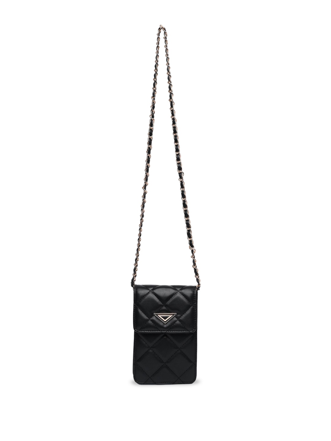 

ALDO Geometric Textured Swagger Sling Bag with Quilted, Black