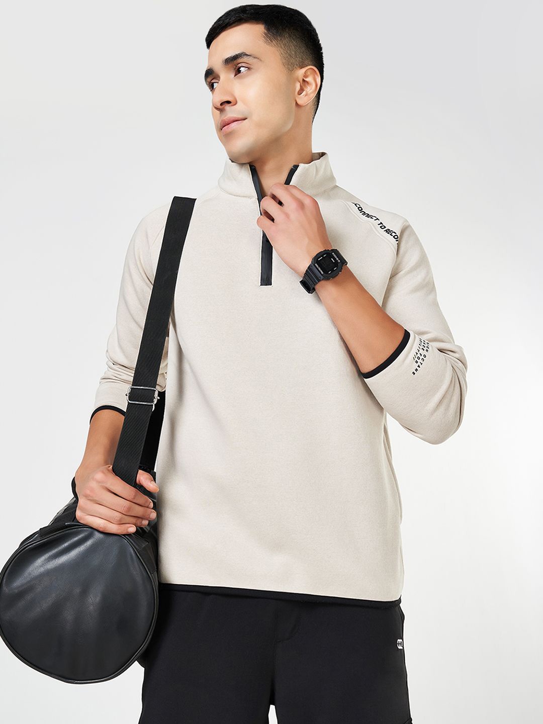 

Ajile by Pantaloons Men Cotton Long Sleeves Sweatshirt, Beige
