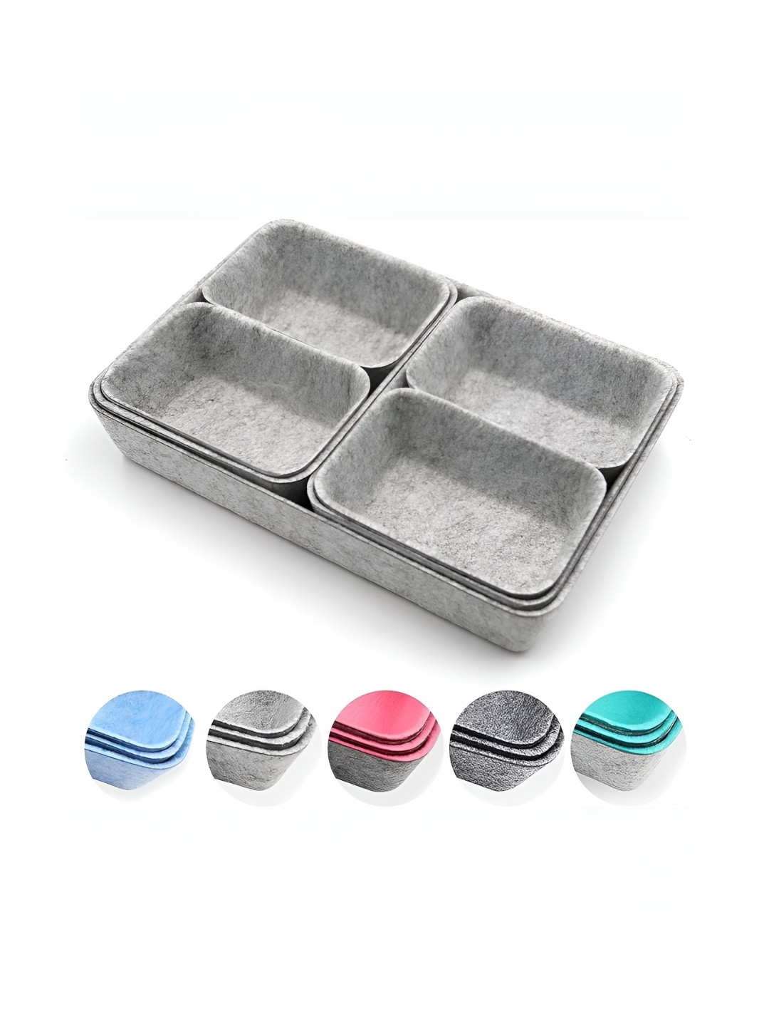 

HOUSE OF QUIRK Grey Set of 7 Regular Drawer Organisers