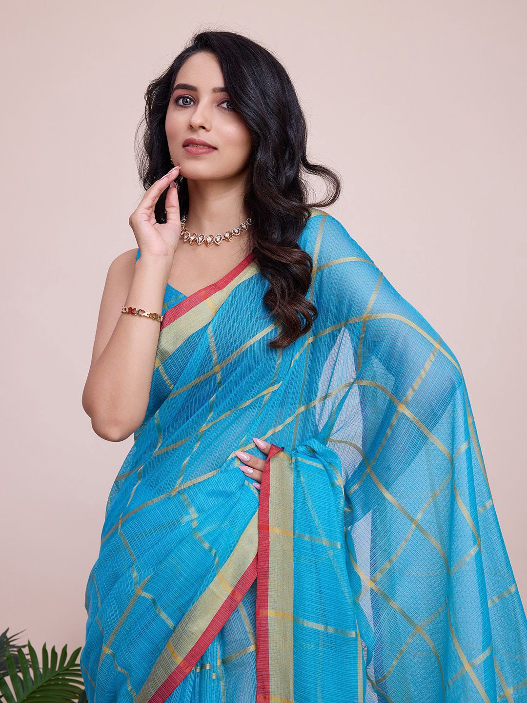 

Suha Woven Design Kota Saree, Blue