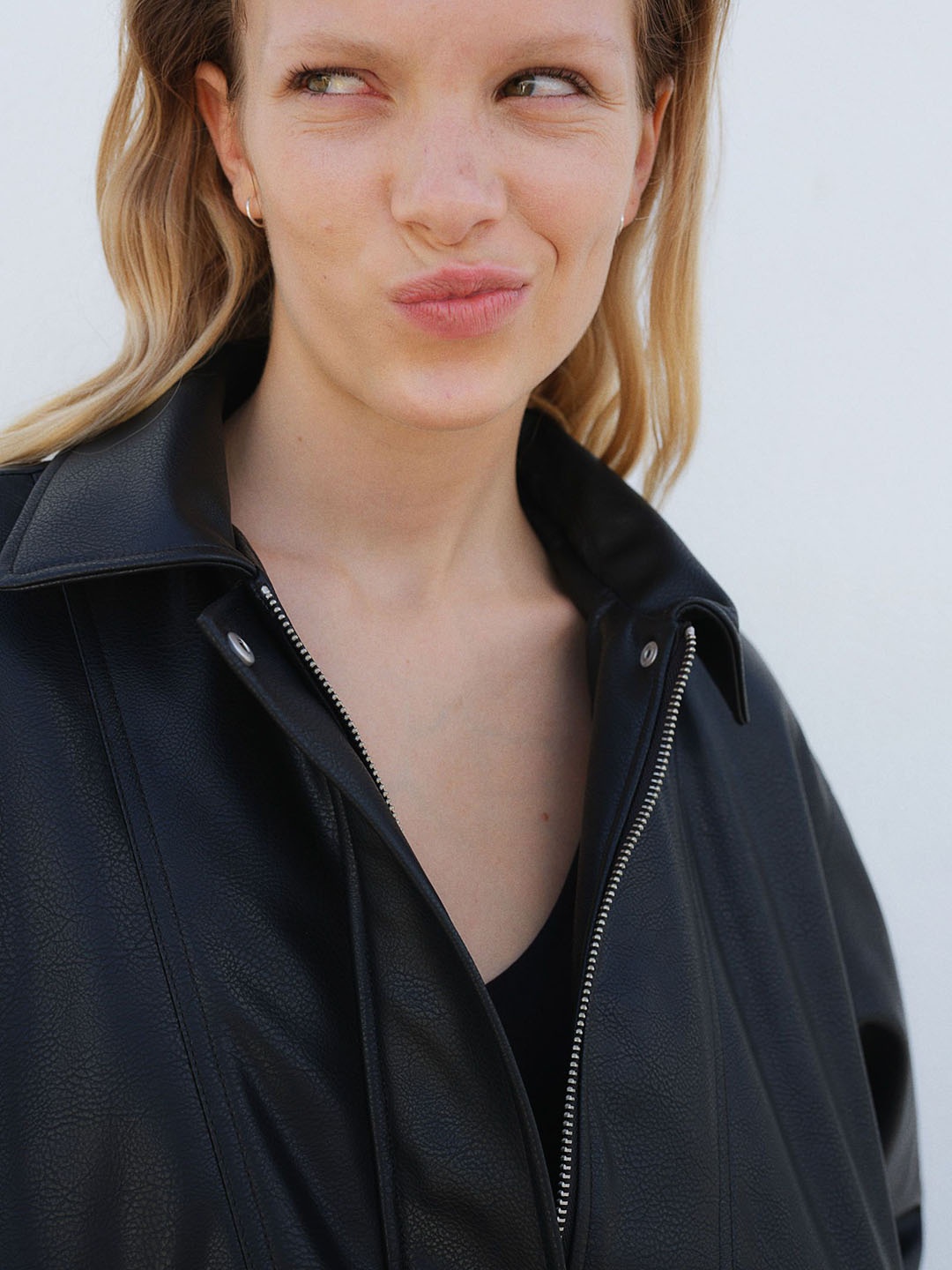 

H&M Oversized Coated Jacket, Black