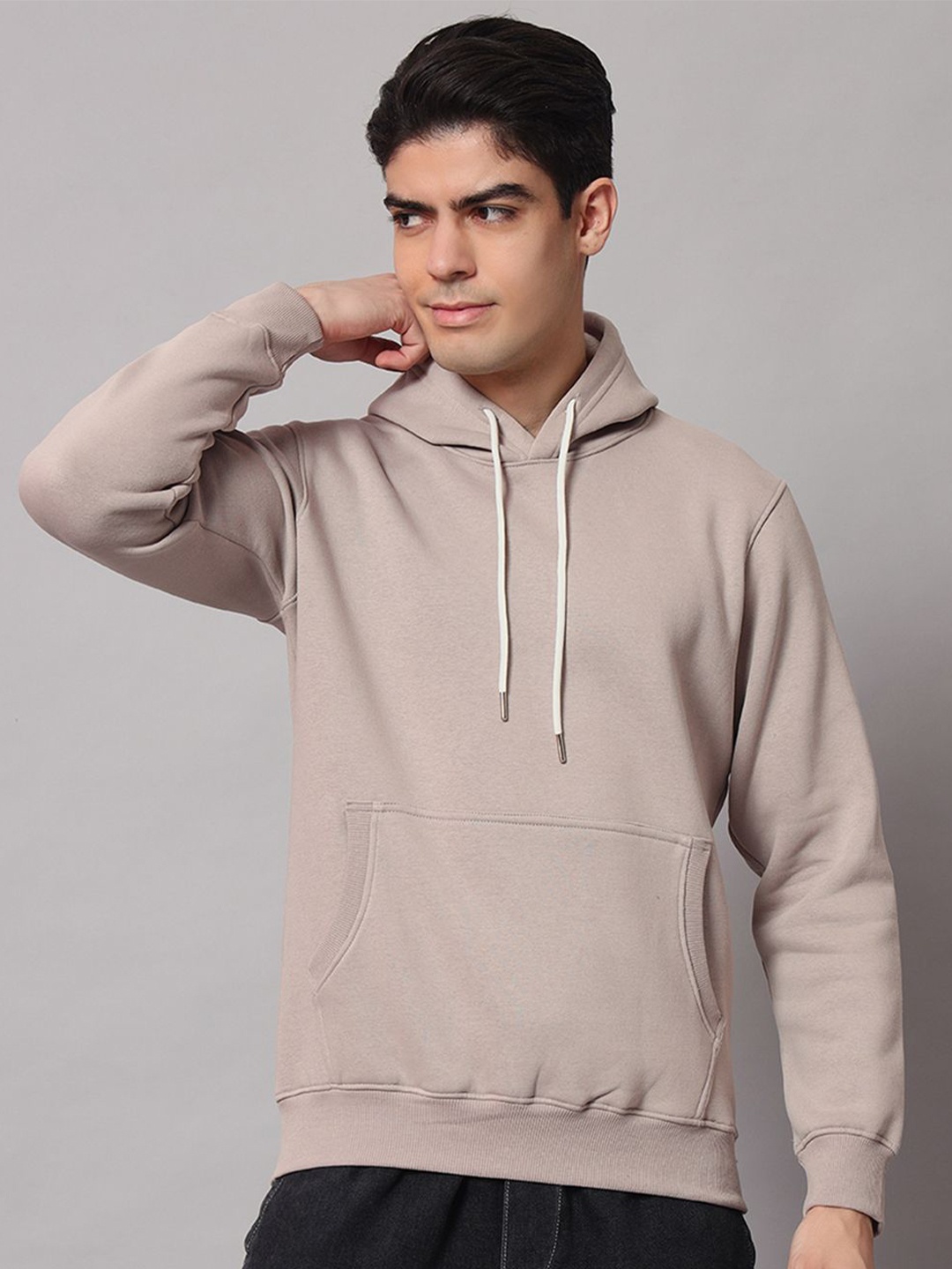 

Obaan Men Solid Hooded Sweatshirt, Grey