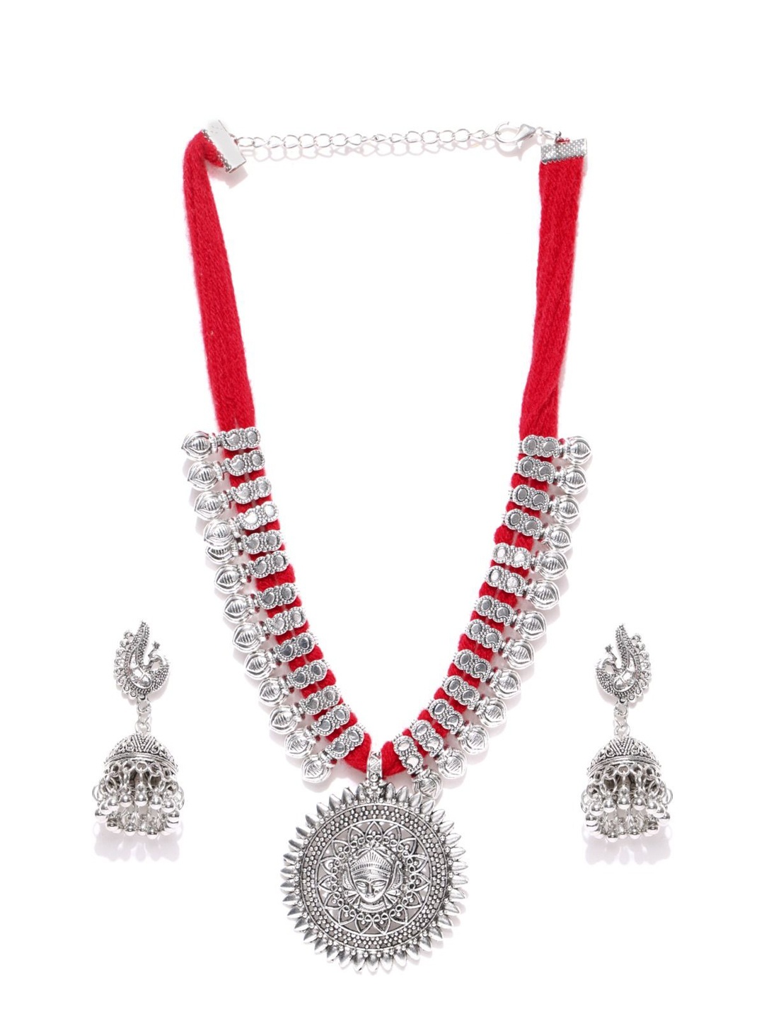 

YouBella Silver Plated Jewellery Set