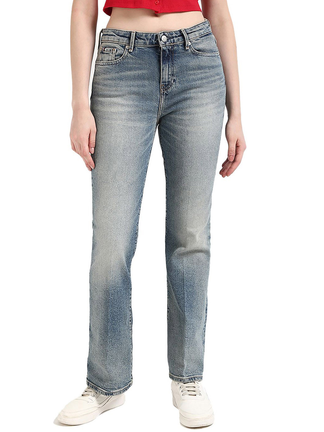 

Tommy Hilfiger Women Clean Look Heavy Fade Bootcut Jeans, Blue